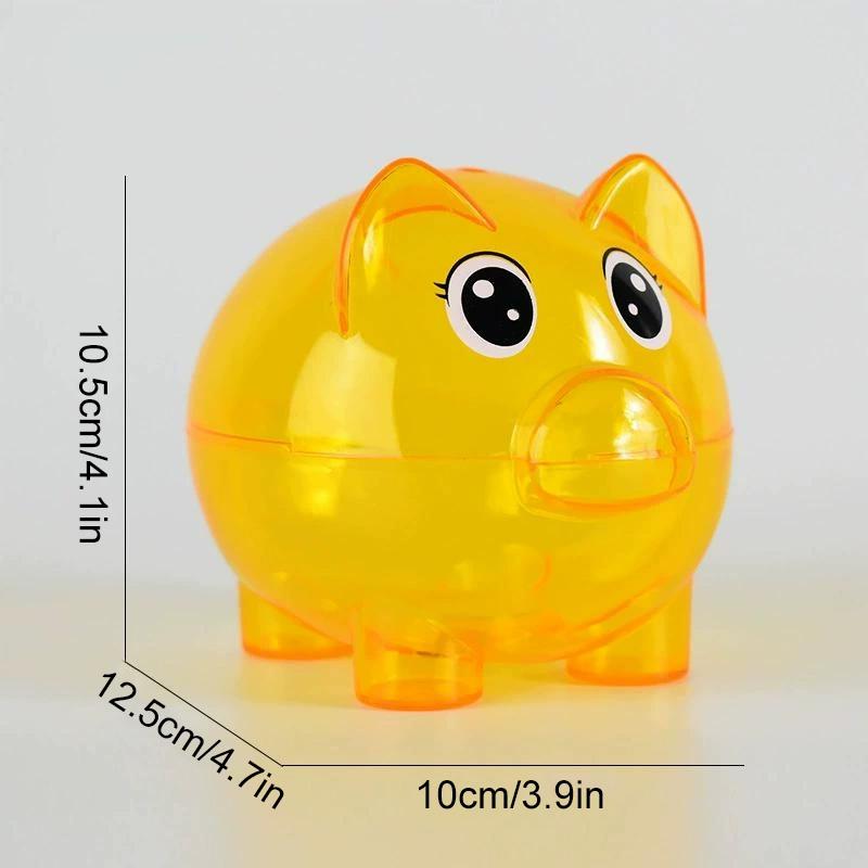1PC Collectible Saving Box Reusable Coin Money Cash Transparent Money Box For Gift Kids Pig Figure Ornament Storage Bank