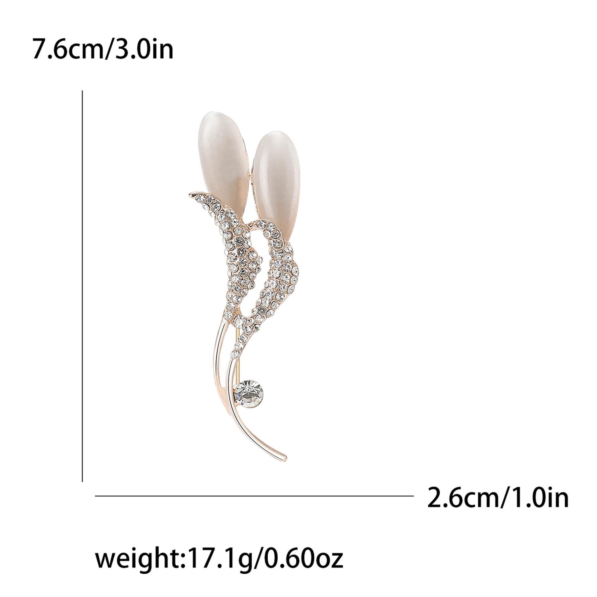 

Модная изысканная брошь из сплава со стразами и опалом, темпераментная универсальная женская одежда, корсаж, ювелирные изделия, булавка