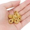 10pcs Beard Beads Metal Hollow Quick Hair Beard Dreadlocks for Hair Braids ExtensionsGold