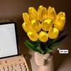 LED-beleuchtete künstliche Tulpenblumenlampe Real Touch Fälschung Tulpenstrauß Nachtlicht mit Band für Valentinstag Ostern Heimküche Hochzeitsdekoration