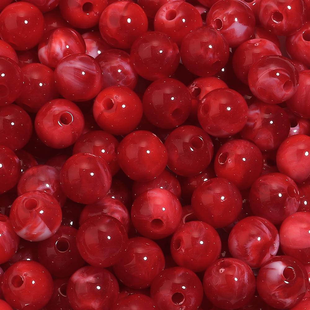 100pcs/lot 10mm Round Double Colors Acrylic Beads Loose Spacer Beads For Jewelry Making Diy Bracelet Necklace Charms Accessories