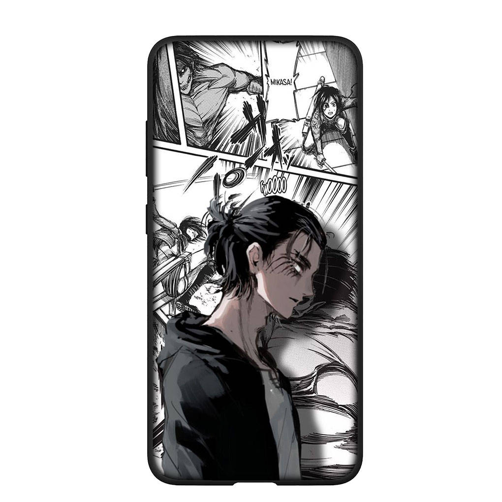 Phone Case for Samsung Galaxy S25 S24 S23 iPhone 16 15 Xiaomi Redmi Note 14 13 12 16E X 11 Pro Max Moto Comics Levi Attack On Titan Eren Jaeger Cover