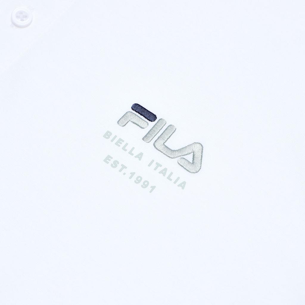 Fila 2023 New Summer Fashion Versatile Knitted Short Sleeve Polo Shirt Men Tops White F11M338108F-WT