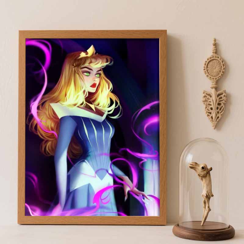 Disney Diamond Painting Kit Princess Aurora Diamond Painting 5D Diamond Art Home Decor Creative Handmade Gift Round 20x30cm