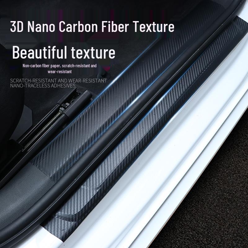 Universal Carbon Fiber Nano Car Door Sill Anti-Scratch Sticker