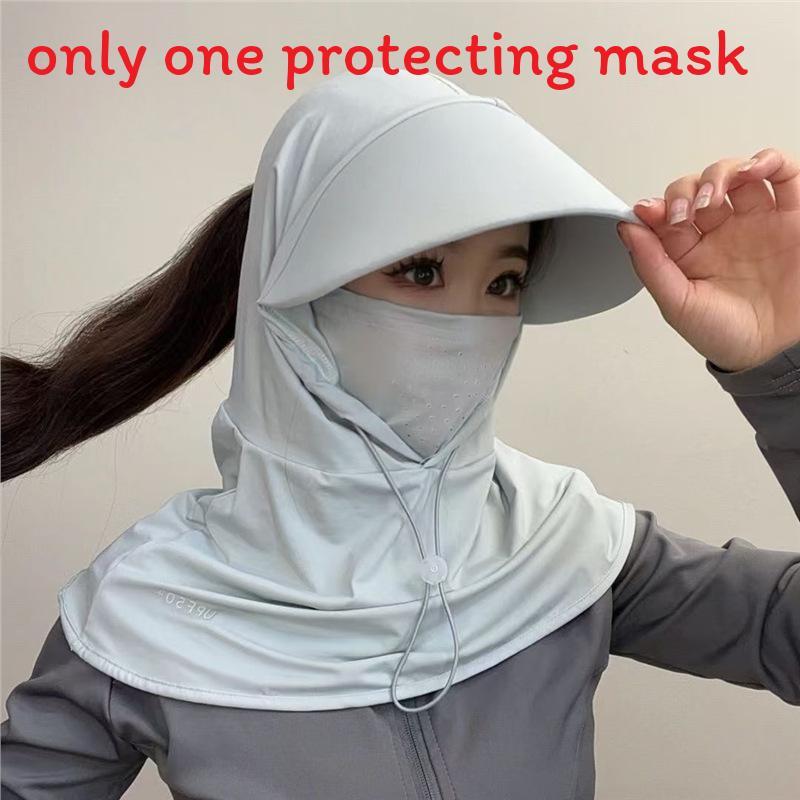 Cappello da Sole con Coulisse per Donna, Maschera Facciale con Protezione UV Estiva