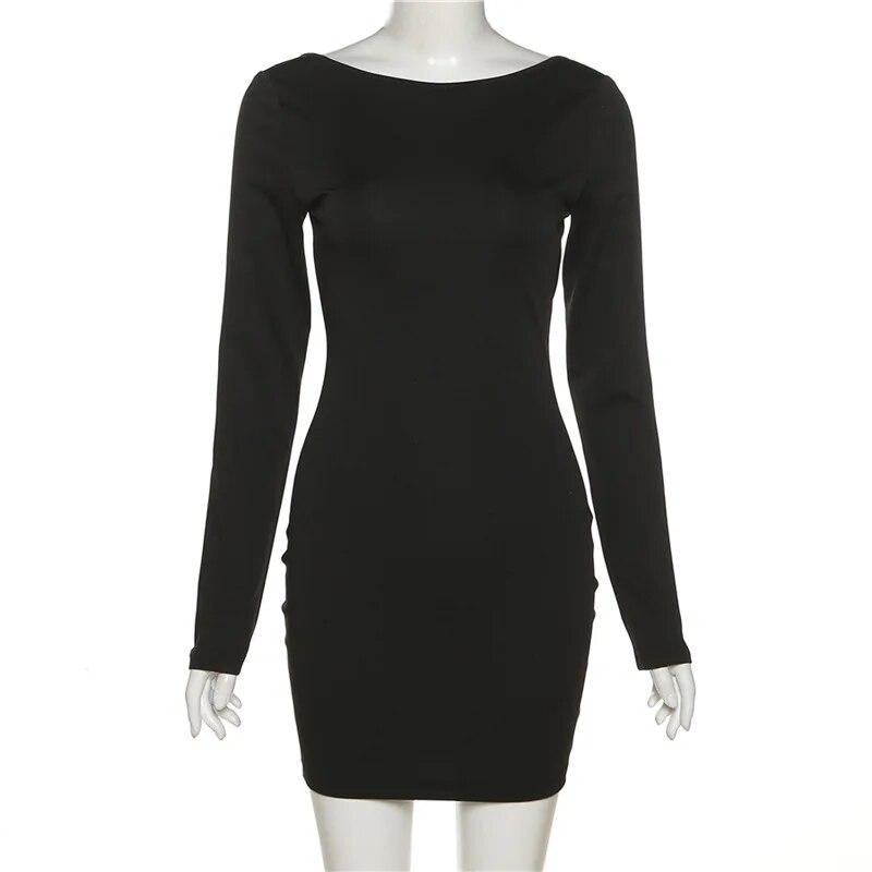 Μακρυμάνικο στράπλες γυναικείο κομψό φθινοπωρινό πλισέ φόρεμα