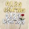 14cm Self-Inflating Aluminum Number Balloon, Cake Topper Decoration, Birthday Party 0-9 Insert.