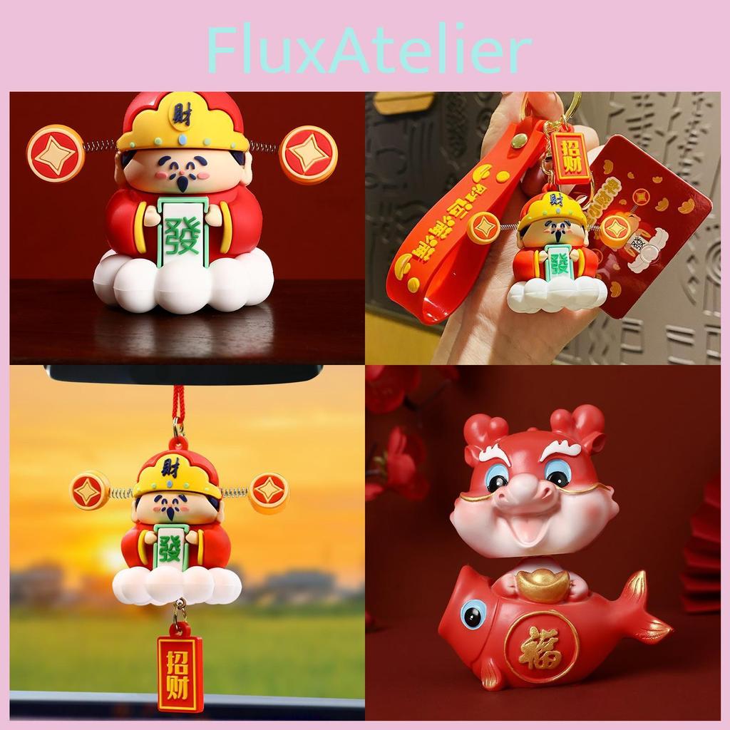 Cute Chinese Lucky God Car Hanging Ornament Prosperity And Wealth Charm