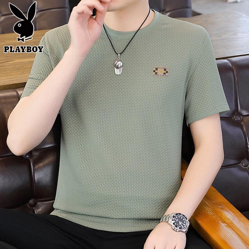 

PLAYBOY Men s Casual Breathable Short Sleeve T-Shirt 3XL