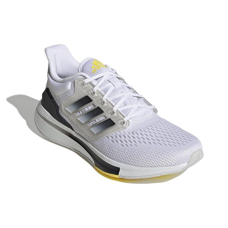 Adidas EQ21 Run White Beam Yellow Men Sneakers Cloud-White Core-Black GW6728