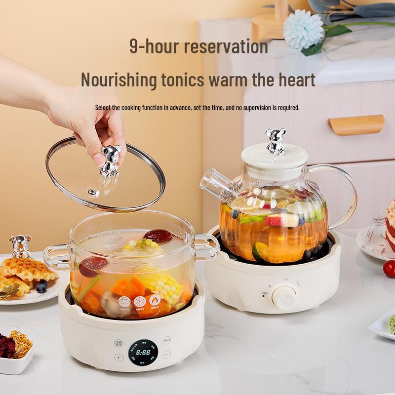 Health Pot: Multi-Function Electric Kettle for Chinese Medicine, Tea, Soup, and Porridge with Thickened Glass and Fully Automatic Features.