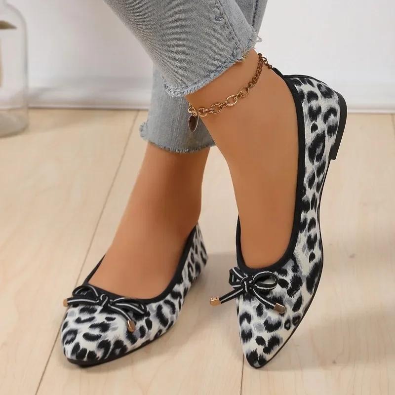 Fashion Women's Flats Outdoor Daily Flats 2025 Hot Sale Shoes Female Basic Women Bow Tie Round Toe Slip On Soft Bottom Ladies Shoes