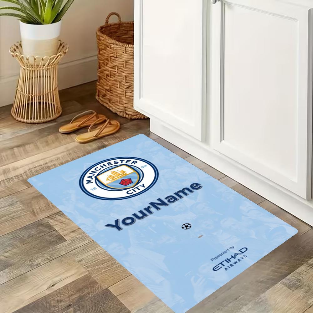 Manchester City Customize Your Name Kitchen Rug Runner Rug Laundry Mat Hallway Entryway The Best Gift Choice