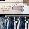 Oppbevaring Bukser Henger 5-lags Design Multifunksjonell Plassbesparende Rynkefritt skap Skjerf Jeans Skap Organizer Hjemmeutstyr