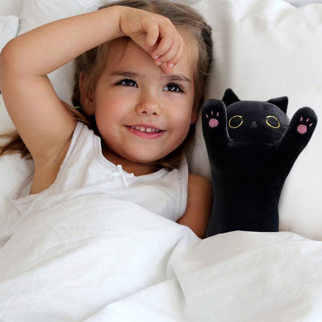 Halloween Black -cat Long Cat Pillow Doll Cushion Soft Cat Doll Plush Toy Girl Gift Doll