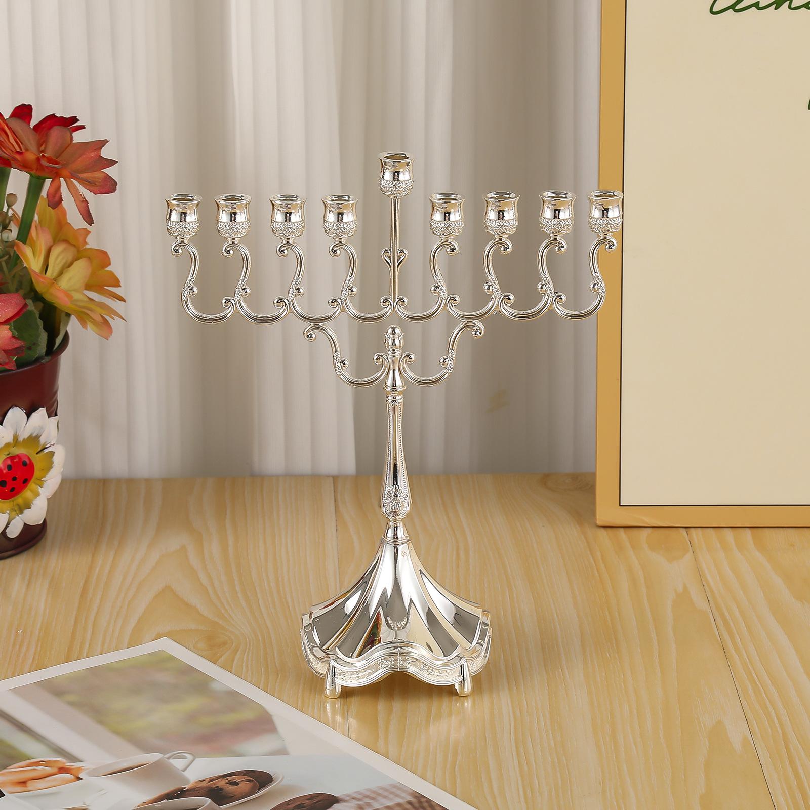 

European Wedding Decor Candlestick Romantic Candlelight Nine-head Candlestick Home Qixi Decoration Dinner Party Candlestick