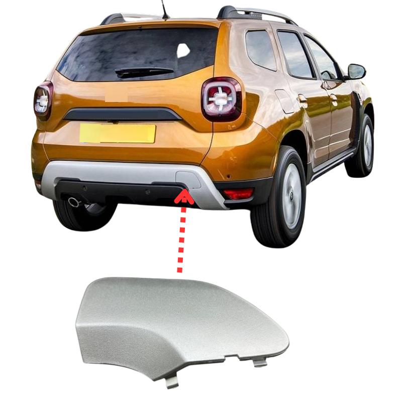 Новые заглушки буксировочного крюка заднего бампера для Dacia Duster 2018-2023, Серебристый, Серый, Послепродажные, OEM номер 511651340R 511652463R
