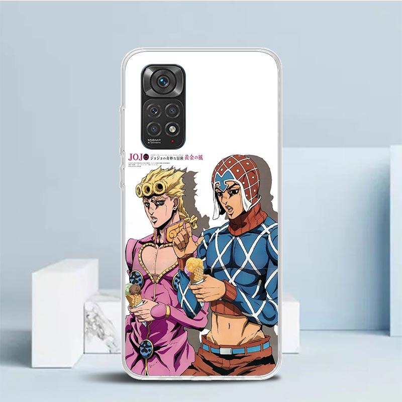 JoJo Bizarre Adventure Golden Wind Phone Case For Xiaomi Redmi Note 15 14 14S 13 12S 12 Pro Plus 11S 11 11T 11E 10S 10 + Soft TP