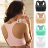 Women Breathable Padded Sports Bra With Hollow Out Design And Pure Color