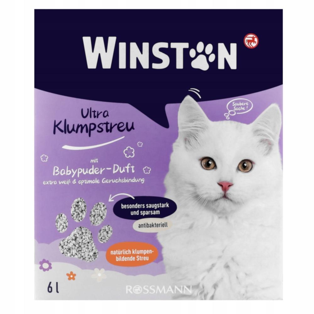 Bentonitové hrudkujúce stelivo Winston s vôňou detského púdru 6 L