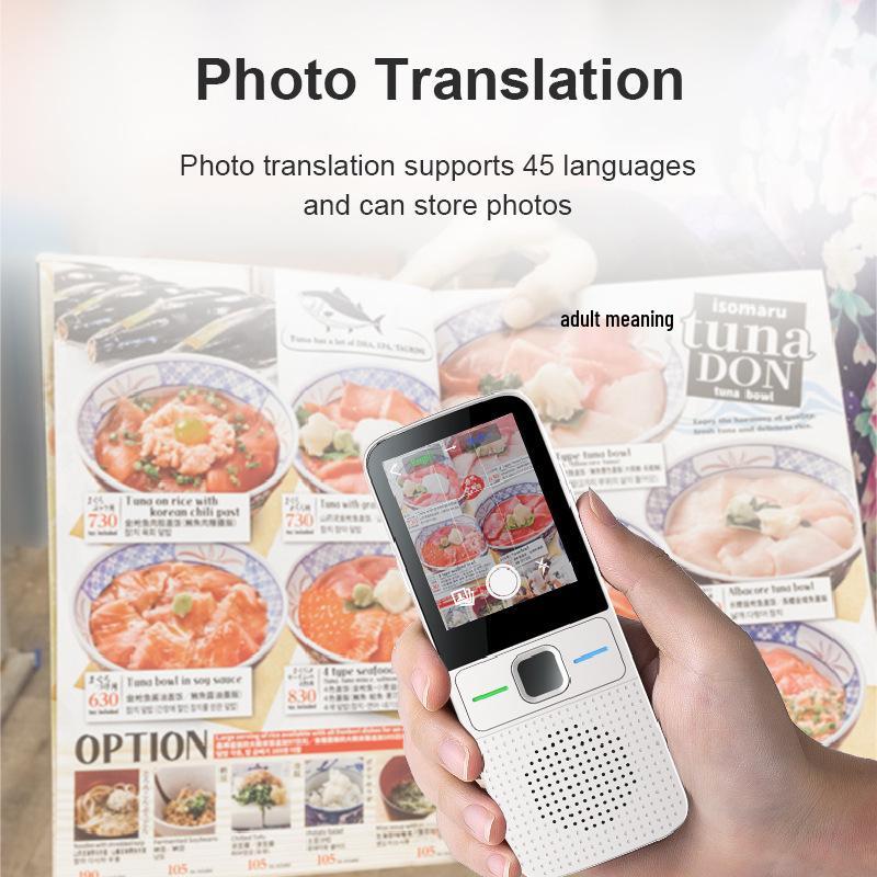 T10 Smart Voice Translator with Offline Support for 14 Countries, 138 Languages, WiFi, Photo & Recording Features.