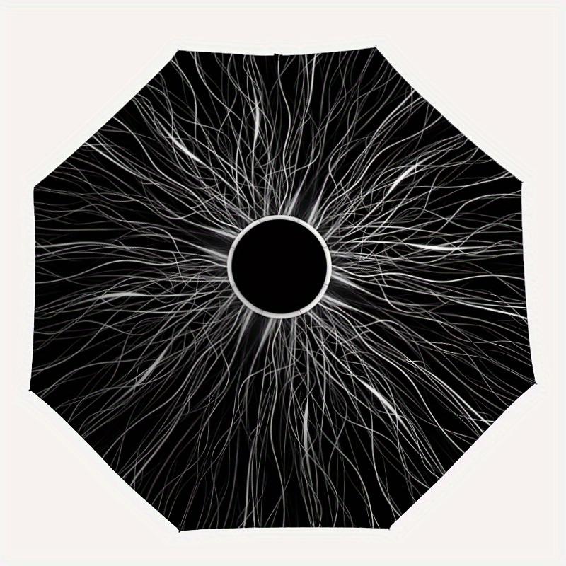 

1pc Electric Current Pattern Automatic Opening/closing Umbrella with Auto Open/Close, Windproof, Foldable Sunshade yy250811190