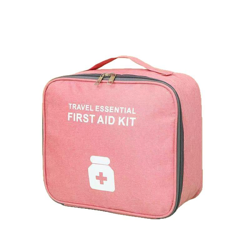 Portable Student Dorm First Aid Kit and Medicine Travel Bag