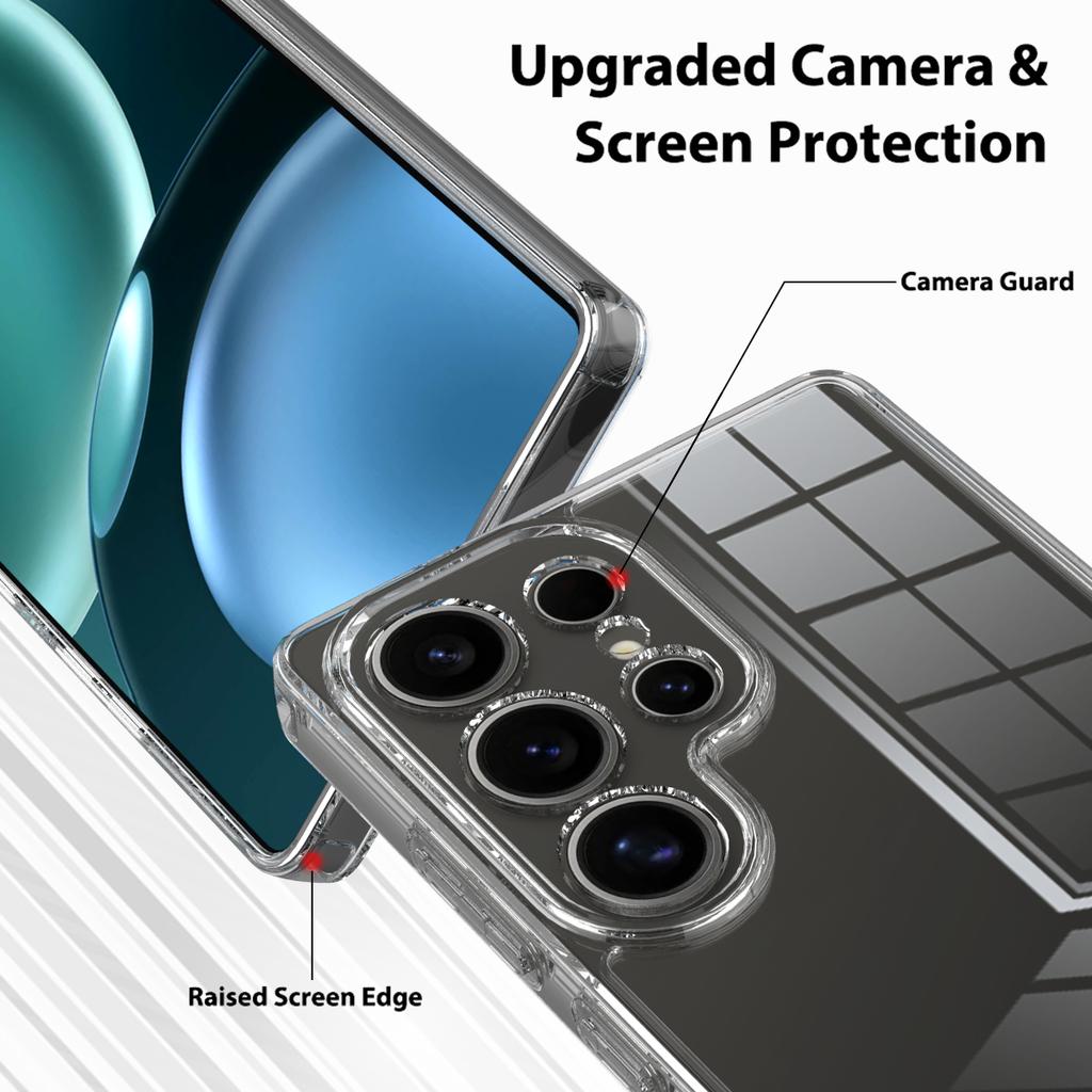 Przezroczyste etui na telefon Samsung Galaxy S25 Ultra TPU+Akryl Wstrząsoodporna tylna obudowa telefonu