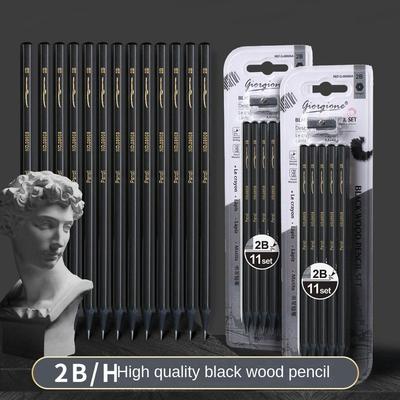 Design Pen Soft Sketching Pencil Graphite Mixed 2H HB Charcoal Pencil Art Supplies Durable Drawing Pencil Set Artist Pencils