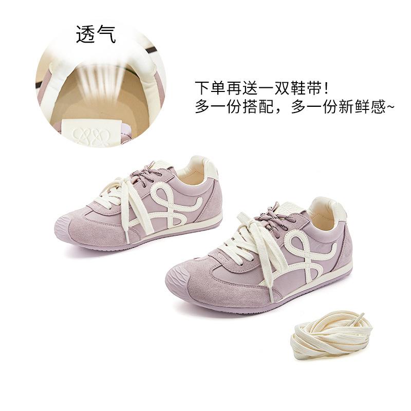 inner height increase 4cm pair of shoelaces Dexun shoes 2025 autumn new mango head Forrest Gump shoes women's casual sports shoes women