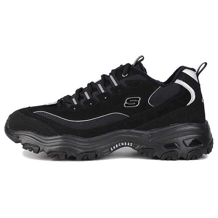 Skechers D'Lites Low Top Running Shoes Black 666063-BBK