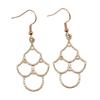 Filigree Teardrop Dangle Earrings Vintage Boho Leaf Drop Earrings For Women Ethnic Retro Jewelry