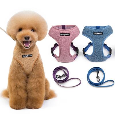 Puppy Dog Harness with Leash Set Adjustable Dog Cats VestHarness  Breathable Chest Strap Leash Harnesses With Traction Rope