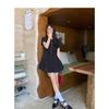 Academy Style Bubble Sleeve White Shirt Dress Children Summer French Sweet Little Waist Skirt Set