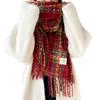 Winter Christmas red atmosphere soft waxy scarf female couple style holiday gift high sense angola red plaid shawl