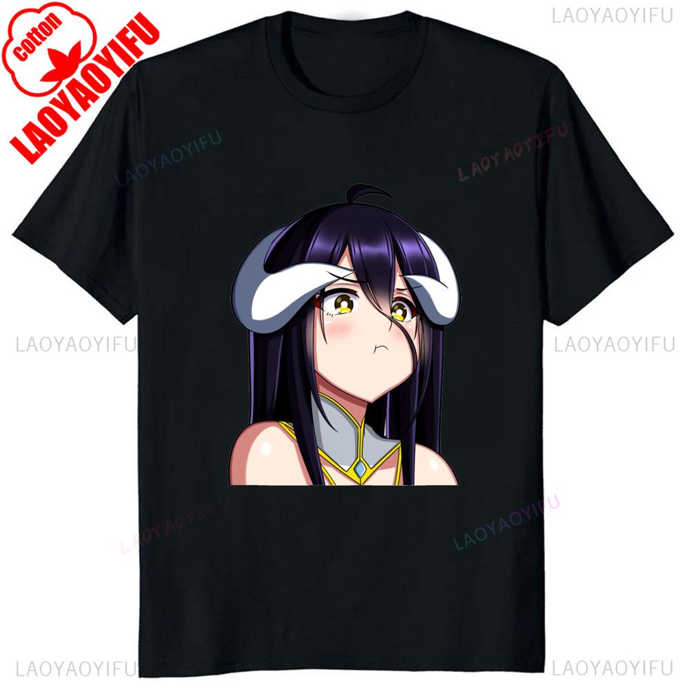 Skull Anime Overlord Ainz Ooal Gown Graphic Tshirt Japan Harajuku Style Short Sleeve Man Tshirt Hip Hop Y2K Cotton Women Tees