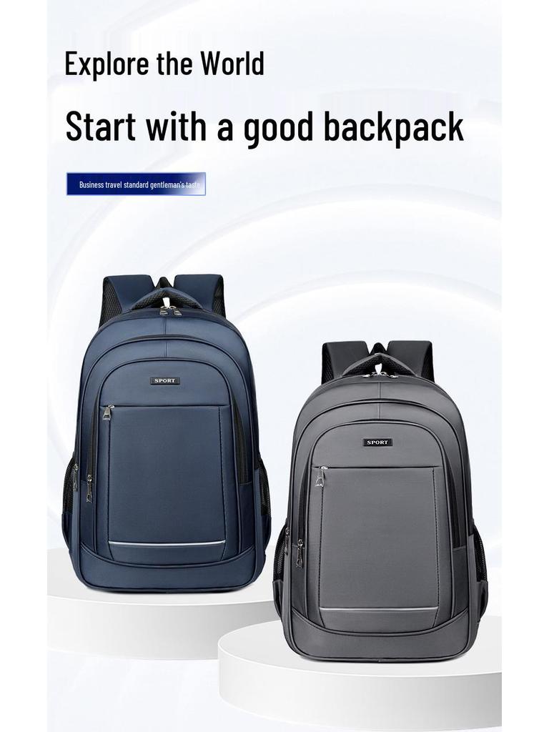 Men's Fashion Laptop Backpack - Large Capacity, Simple Design, Ideal for Students and Commuters.