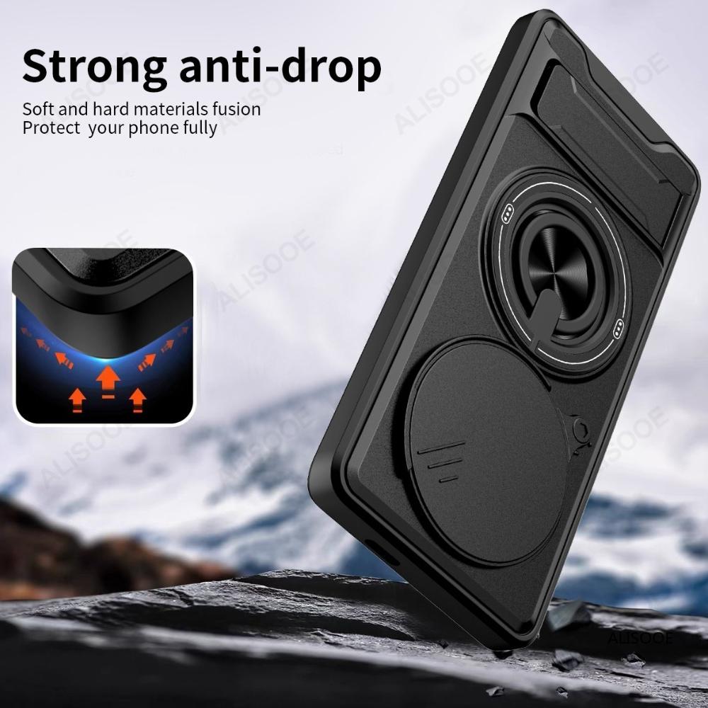 Funda for Honor X9C 5G Case Rotatable Slide Camera Protection Ring Stand Shockproof Cover Capa for Honor X9C 5G Funda