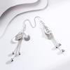 Korean Version Ins Water Drop Fringed Earrings Women's Niche Design Sense Fashion Temperament Long Earrings