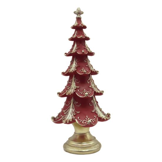 Yousheng Christmas Tree Tree Figurine Xmas Ornament Resin Snowy Tabletop Decor Elegant Holiday Centerpiece for for Home Living Room Bookshelf