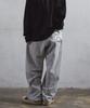 AMOU Spiral One Tuck Sweat Pants Gray