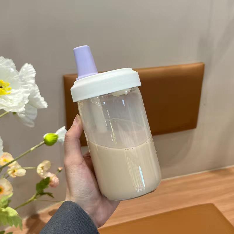 500/850Ml Water Bottles Juice Milk Plastic Cup With Lid Straw Bubble Tea Coffee Cups Transparent Large Capacity Drinkware