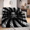 1PC Skull, Crossbones Print Blanket, Soft Throw Blanket - Warm & Cozy for Couch, Bed, Office, and Travel Yy250912221