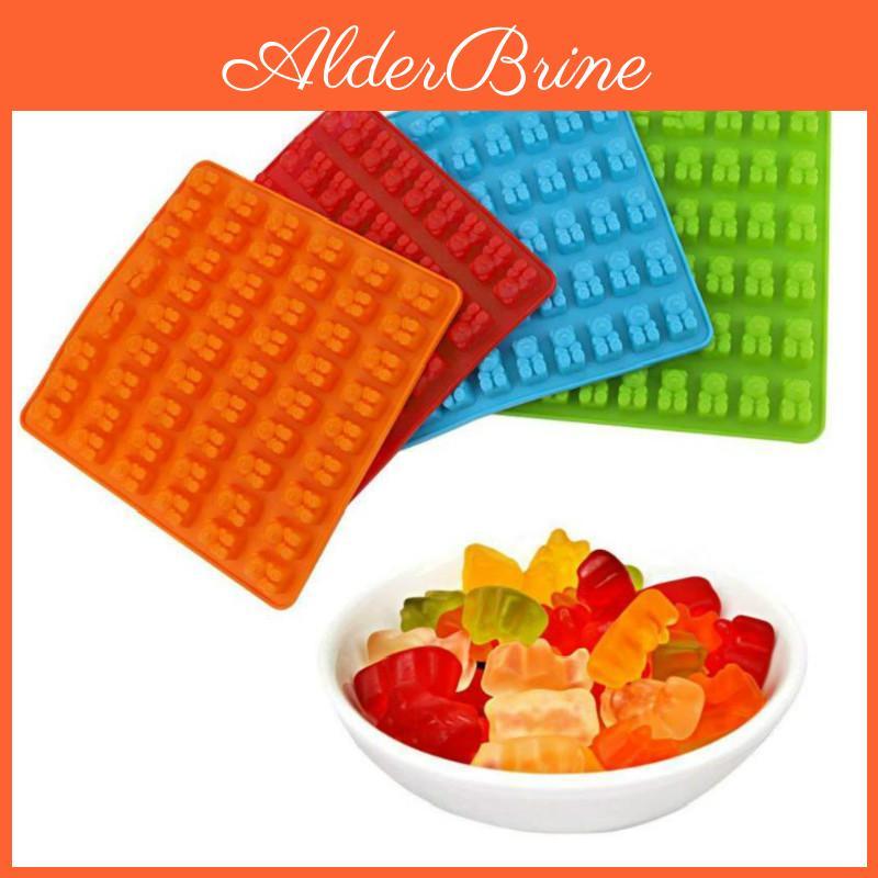 Gummy Silicone Bear Chocolate Mold Candy Maker Ice Tray Jelly Moulds 50 Cavity Bakeware Cake Tools Kitchen Gadgets
