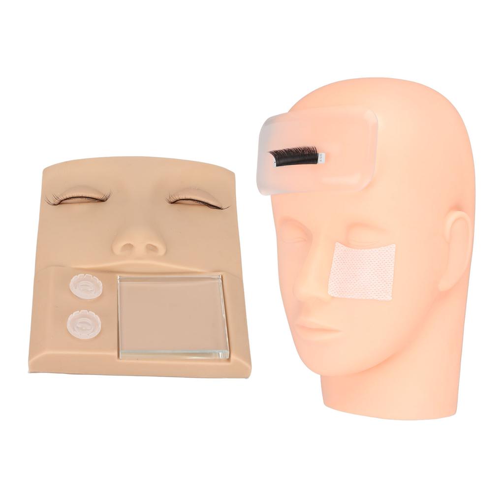 Eyelashes Extension Practice Set with Lash Mannequin Head Face for False Eye Lashes Grafting Makeup