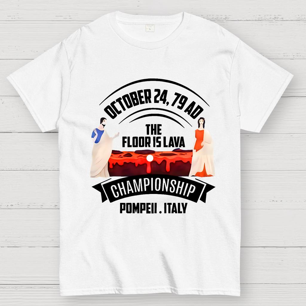 Pompei Floor is Lava Campionato Cotone Estiva Casual Fresca Larga T-Shirt