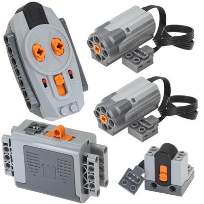 Zylopa 5pcs Power Function Technic Motor Kit AA Box IR Receiver Remote Control Technic Parts