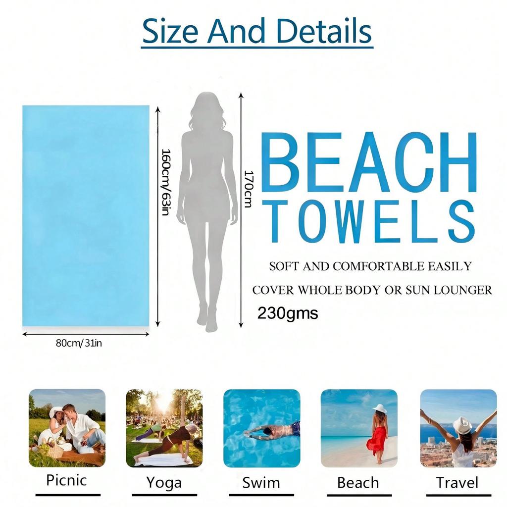 Beach Towel- Black And White Checkered Soft Absorbent Microfiber, Suitable For Swimming Pool, Beach, Camping Travel- Unisex Large Bath Towel