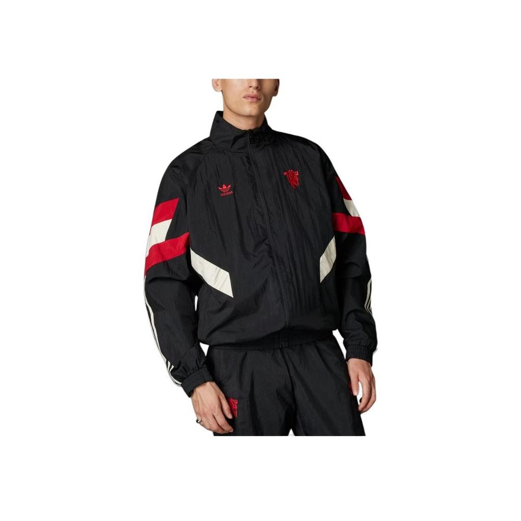 Adidas Manchester United Originals Track Top Black/Red Men Streetwear IS6525